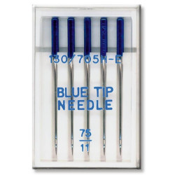 Strojové jehly ORGAN EMBROIDERY BLUE TIP 130/705H - 75 - 5ks/plastová krabička