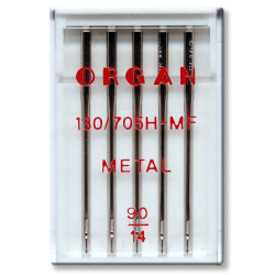Strojové jehly ORGAN METAL 130/705H - 90 - 5ks/plastová krabička