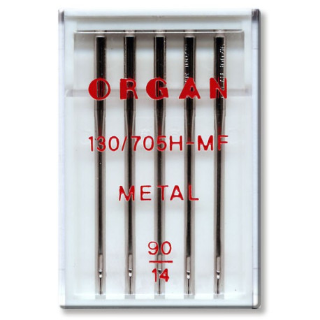 Strojové jehly ORGAN METAL 130/705H - 90 - 5ks/plastová krabička