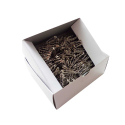 Špendlíky zavírací ocelové ECONOMY - 27mm - niklované -  864ks/krabička (11/12 - svazkované)