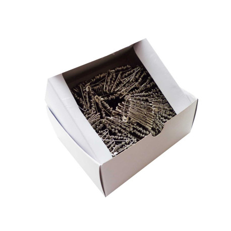 Špendlíky zavírací ocelové ECONOMY - 31mm - niklované -  864ks/krabička (11/12 - svazkované)