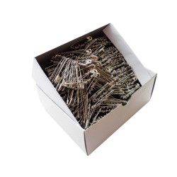Špendlíky zavírací ocelové ECONOMY - 37mm - niklované -  864ks/krabička (11/12 - svazkované)