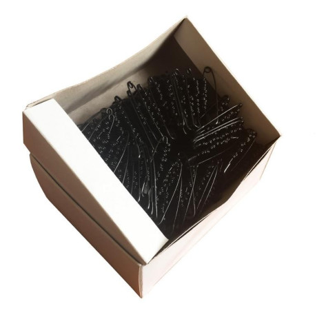 Špendlíky zavírací ocelové ECONOMY - 47mm - černé -  864ks/krabička (11/12 - svazkované)