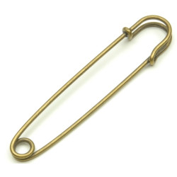 Safety Pins Decorative "Kilt" - 102mm - old brass - 1pcs
