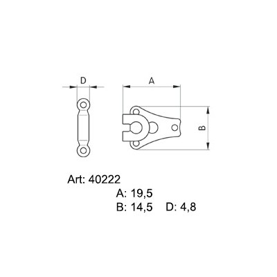 Steel Trouser Hooks 40222 - nickled - 1gros(144pcs)/box