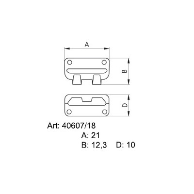 Skirt hooks 40607/18 - nickled - 100pcs/box