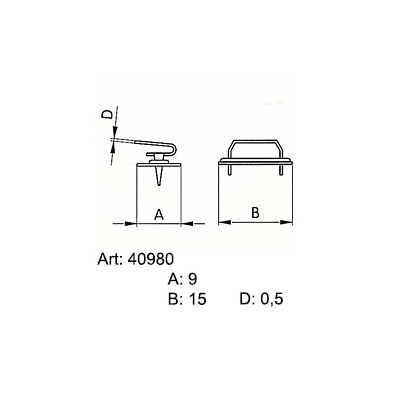 Kalhotové háky 40980 čtyřdílné - niklované - 144ks/krabička