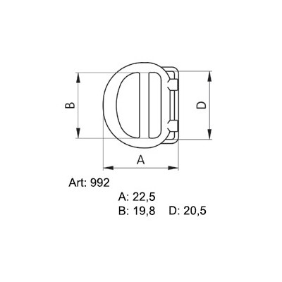 Steel Trouser Buckles 992 - nickled - 1gros(144pcs)/box
