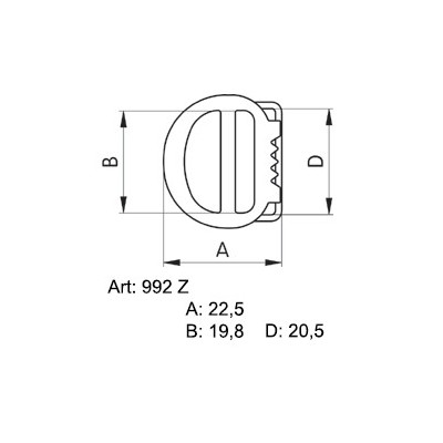 Steel Trouser Buckles 992 Z - nickled - 1gros(144pcs)/box