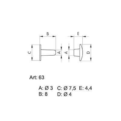 Dvojdílné sedlářské nýty - otevřené 2000300 - niklované - 5000ks/krabice