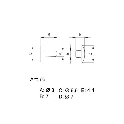 Dvojdílné sedlářské nýty - otevřené 2000500 - niklované - 5000ks/krabice