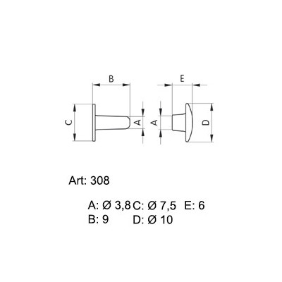 Dvojdílné sedlářské nýty - otevřené 2001200 - niklované - 5000ks/krabice
