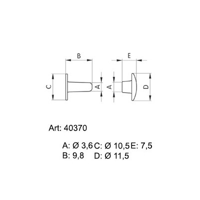 Dvojdílné sedlářské nýty - otevřené 2001700 - niklované - 5000ks/krabice